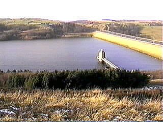 Scammonden dam bridge over the M62